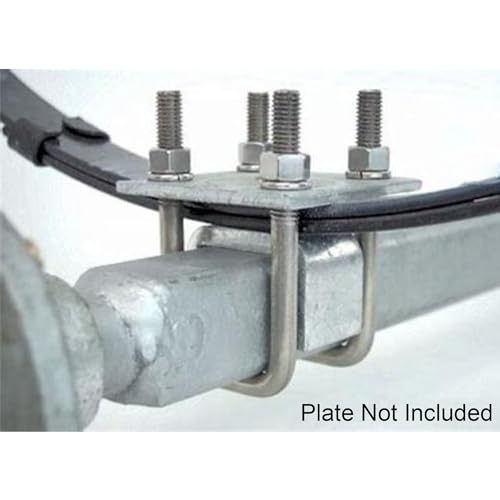 A.A Square U Bolt with Hardware for Boat Trailer, Galvanized Steel, 1/2" Diameter x 3-1/16" x 4-5/16" for 3x3 Beam (4 Pack) 1/2 D x 3-1/16 W x 4-5/16 Inch