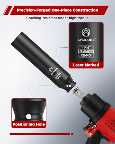 Heavy Duty 1/2" Drive 1-1/16" Extra Deep Impact Socket