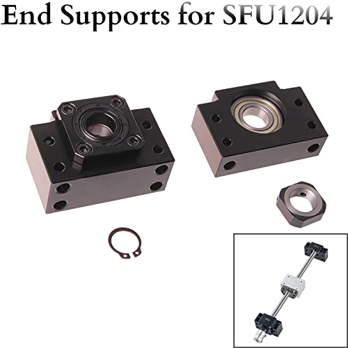1set BK10 BF10 Fixed Floated BallScrew End Supports for SFU1204 BallScrew Bearing Mounts BF10 + BK10 for SFU1204