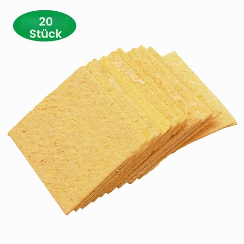 Pack of 20 Professional Soldering Sponge Cleaning Sponge Soldering Iron (6.7 x 6.7 x 1 cm), Cleaner Sponges for Soldering Tips, Soldering Tip Cleaner Sponge & Soldering Tip Reactivator, Soldering Accessories & Soldering Accessories 6,7*6,7*1 cm