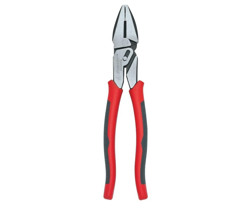 Crescent 9" Lineman's Compound Action Dual Material Pliers - CCA20509, Red 9-Inch Linesman Plier