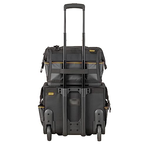 DEWALT Tool Bag, Water Resistant, Hard Bottom, 16-inch, Professional Tool Tote (DWST560103) 16" Open Mouth Tool Bag