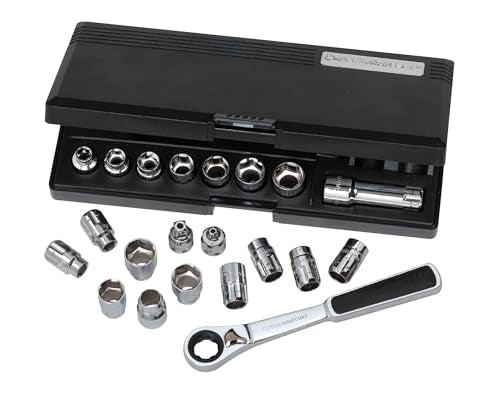 GEARWRENCH 21 Pc. 3/8" Drive 6 Pt. Pass-Thru™ Tool Set, SAE/Metric - 8921 0 21-piece kit