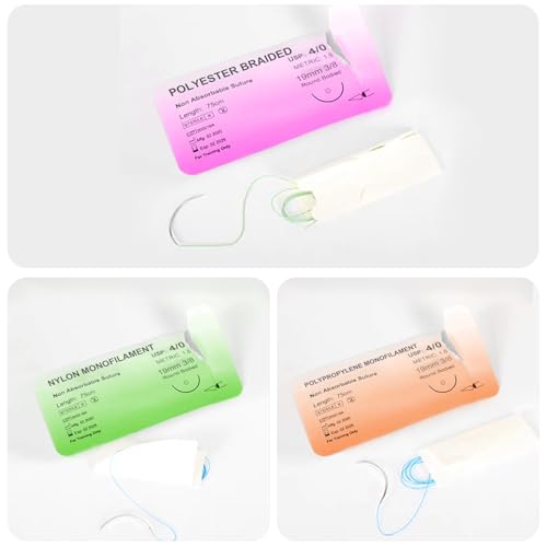 36 Pieces Suture Material Refill for Surgical Suture, Ideal Suture Exercise Thread for Students, Gift for Medical Students, Veterinary Students and Nurses