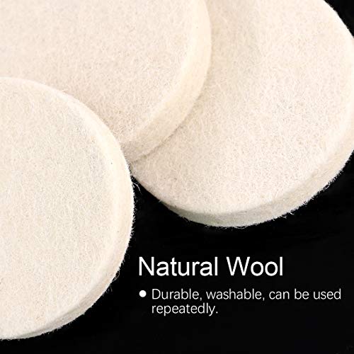 Swpeet 70Pcs Polishing Wheel Assortmen Kit with Shank, Include 20Pcs 2" Wool Buffing Pads 50Pcs Abrasive Sanding Flap Wheel, for Polishing and Buffing Projects