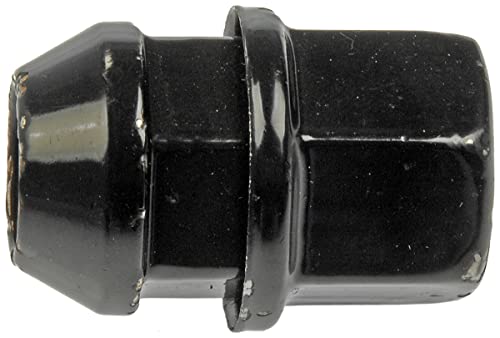 Dorman 611-129 Wheel Nut M14-1.50 Flattop Capped - 22 mm Hex, 39 mm Length Compatible with Select Chevrolet/GMC Models - Black, 10 Pack