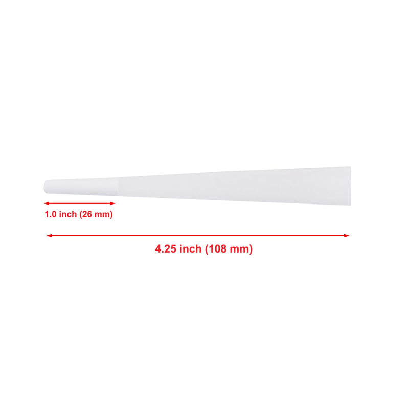 Pack of 110 108 mm King Size Cones, Conical Pre-Rolled Sleeves Pre Rolled Paper Premium Cones (White) White