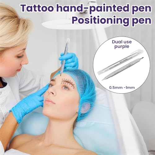 9 x Skin Markers, Tattoo Markers, Tattoo Pens, Adults, Professional and User-Friendly, Durable and Waterproof Ink, Double-Sided Design for Precise Drawing