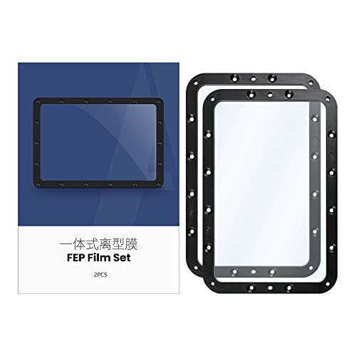 2PCS FEP Film for Anycubic Photon Mono 2, 3D Printer Accessories 2PCS Resin Vat Pre-Installed FEP Release Film with Frame for Mono 2 Resin 3D Printer 197x131x0.15mm