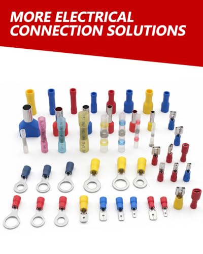 20 Set 4-6 mm² Flachsteckhülsen und Flachstecker Steckbreite 6,35 mm | Vollisoliert Flachsteckhülsen FDFD und Teilisoliert Flachstecker MDD PVC Steckverbinder Kabel-Verbinder aus Messing verzinnt 4,0 - 6,0 mm² gelb Breite 6,35 mm