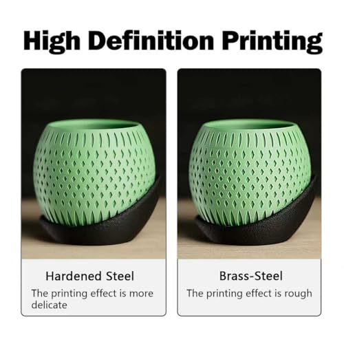 HzdaDeve 6pcs 0.2 mm 0.4 mm 0.6 mm 0.8 mm Hardened Nozzles for Centauri Carbon Stainless Steel Nozzle High Temperature Tip Wear Resistant Nozzles High Flow Hotend Extruder for Elegoo Carbon 3D Printer 5PK