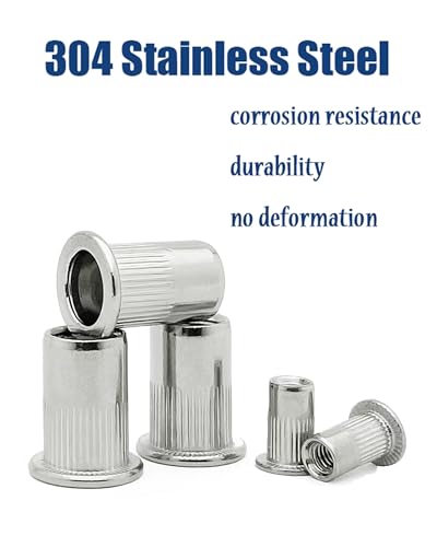 505 Pcs Stainless Steel SAE Rivet Nut Assortment Kit SAE-Stainless Steel-505pcs