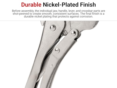 TEKTON Straight Jaw Locking Pliers Set, 3-Piece | PLK90004 3-Piece Set (5, 7, 10 in.)