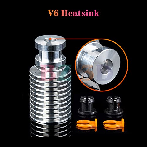 V6 All Metal Hotend,Prusa i3 MK3S MK3 MK2 MK2S 3D Printer Hotend,V6 Titanium Alloy Heatbreak,Brass Nozzle 0.4mm,V6 Heater Block Aluminum,V6 Heatsink for V6 Hotend. Brass Nozzle Kit