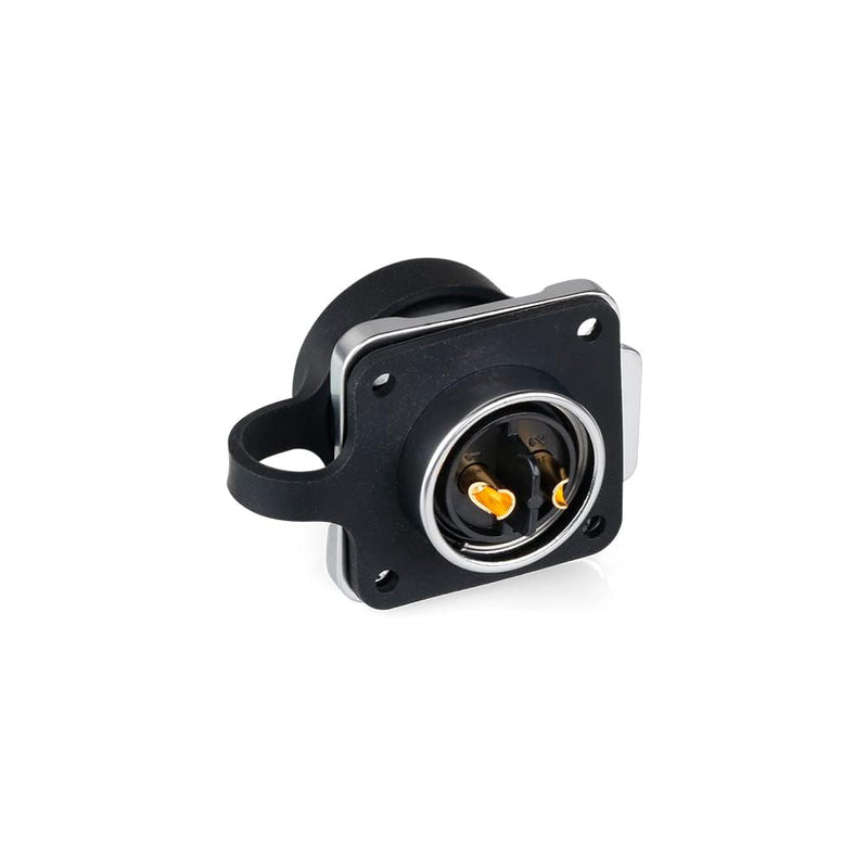 CNLINKO LP-20 Industrial Waterproof Connector IP68 Round Connector Quick Release Aviation Connector Anti-Interference Shell Aviation Connector M20 2-12 Pin Flange Socket (2 Pin) 2 Pin Black/4 Hole Female