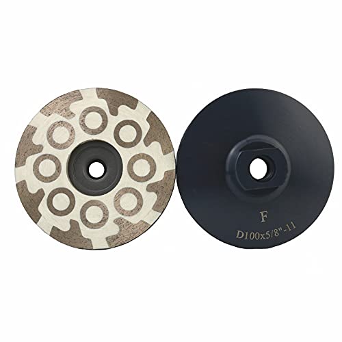 4 Inch Diamond Resin Filled Cup Wheel Grinding Wheel for Granite,Concrete and Tile with 5/8"-11 Thread(Fine) Fine