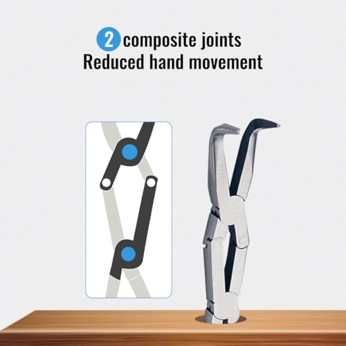 3-PCS 13” Double Jointed Long Needle Nose Pliers Set with Straight, 45°and 90° Bent Tips - Professional Thin-Nosed Enhanced Long Reach Pliers Suitable for Working in Narrow and Sharp Angles 3-piece Long Nose Pliers Set