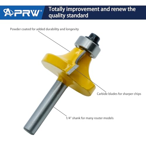 24 Pcs Router Bit Set, Router Bits Set 1/4 Inch Shank for Beginners Woodworking, Include Straight, Dovetail, Chamfer, Cove, Flush Trim, Round Over,with Plastic Box 24 Pcs Router Bit Set in Plastic Box
