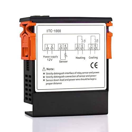 Inkbird ITC-1000 Digital Temperature Controller 2 Relays Thermostats 220V Heating Cooling with NTC Sensor Probe