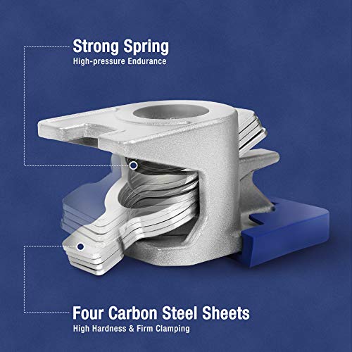 WORKPRO 3/4" Pipe Clamps with H-shaped Feet, Lightweight Cast Aluminum