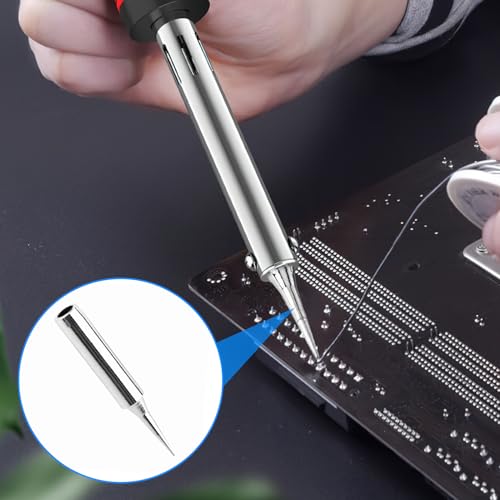 Soldering Iron Tip 900M-TI, 10 Pieces, Copper Soldering Tips Set | Replacement soldering tip sharp, lead-free, for 936, 937, 938, 969, 8586, 852D soldering station