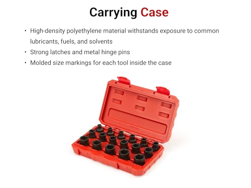 TEKTON 1/2 Inch Drive Impact Socket Set, 17-Piece | SID92321 Shallow 17-Piece (5/16-15/16 in.) Tool Only