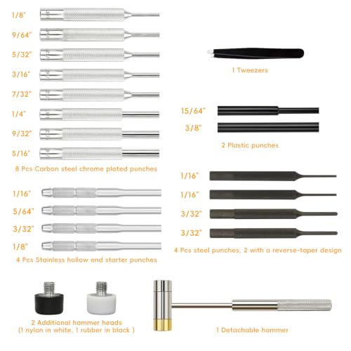 Armorers Bench Block Non-Slip Universal Gun Block & Professional Pin Punches, Punch Tool, Roll Pin Punch Set Punch Set with Organizer Storage Box - Complete Mechanical Repair Tool Kit