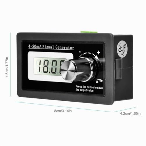 Nikou 4-20 mA Current Loops Signal Generator, High Accuracy LCD Two-Wire Portable Mini Converter Test Current Signal Converter