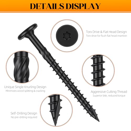 Kryonix Wood Structural Lag Screws #14 x 8 Inch 50-PCS #14 x 8"