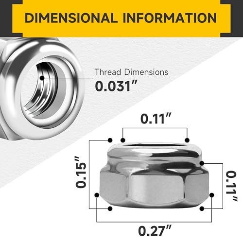 Mywish 180Pcs 1/4-20 5/16-18 3/8-16 T-nut Assortment Kit & 200Pcs #6-32 Nylon Insert Hex Lock Nuts,4 Pronged T Blind T Nut, & Furniture Hardware Nuts, Stainless Steel Self-Locking Nylon Locknuts