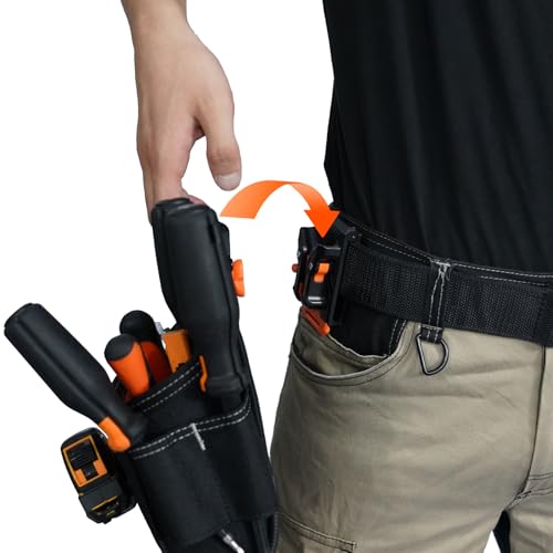 MELOTOUGH 1 PC Small Electrician Tool Pouch Tool Belt Pouch with Belt Clip + 1PC Nail Screw Pouch Belt Clip Tool Pouch Tool Belt Pouches