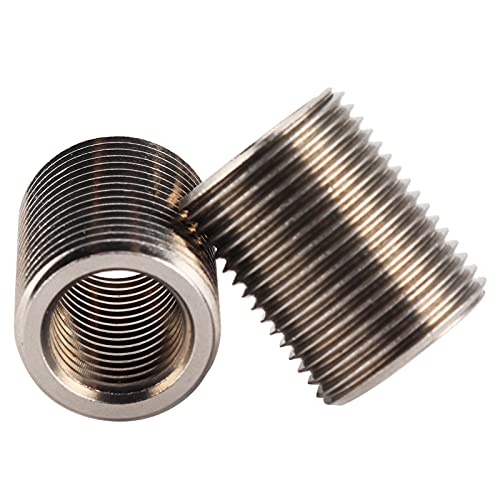 Thread Repair Inserts, Durable Stainless Steel Reducing Nut Thread Repair for Auto Workshop 303 Stainless Steel Red M14x1.5 Female M20x1.5 Male 25mm 10PCS