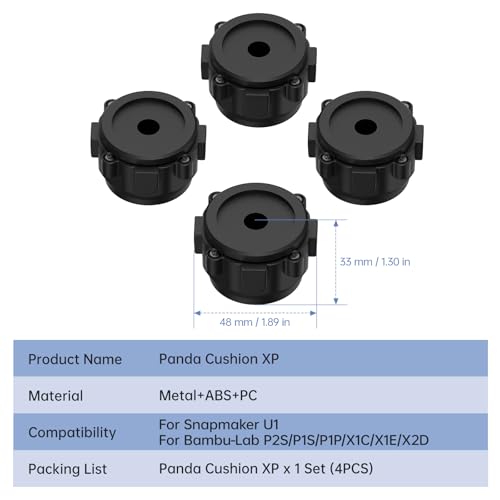 BIQU Panda Cushion XP Shock-Absorbing Feet for Bambu-Lab P1/P2/X2/X1