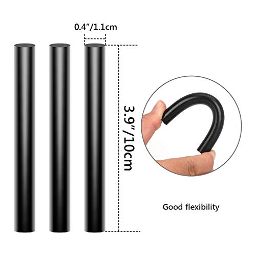 ENPOINT White& Black Hot Glue Sticks, 0.43 x 3.93 in for Arts, DIY, Home General Repair, Holiday Gift Crafts, Bonding, Decoration