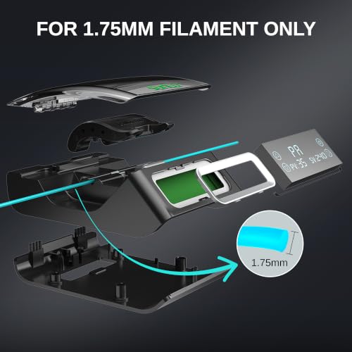 SUNLU Filament Connector for 1.75 mm 3D Printer Filament, 200PTFE Sleeves 200