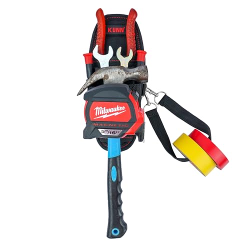 KUNN Small Tool Pouch with Belt Clip & Work Belt 2-Inch Wide Quick Release Buckle