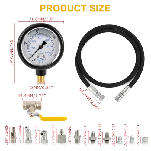 Hpop Test Tool High Pressure and Air Leak Test Gauge Tool Kit for F350