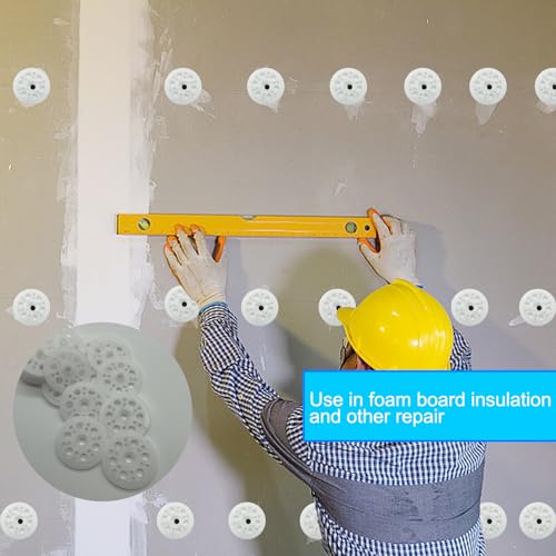 200PCS Plastic Washers Polypropylene Washer for Fixing&Fastening Foam Board 200