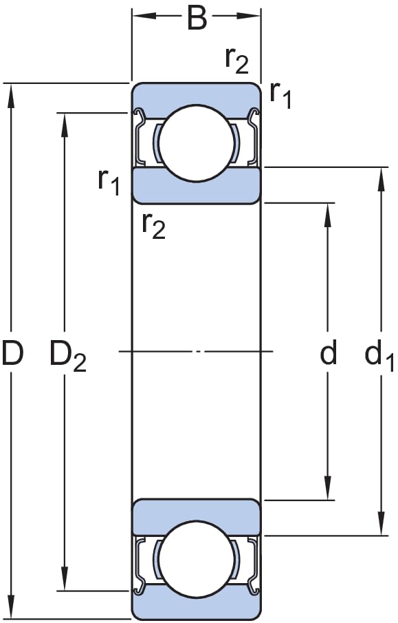 SKF 6205-2Z Radial Deep Groove Ball Bearing