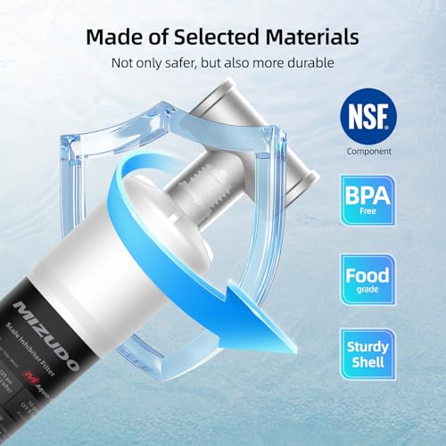 [Bundle]Mizudo Whole House Scale Inhibitor with 1 Pack Replacement Cartridge, Heater Water Softener for Aqua-Pure AP431 AP430SS