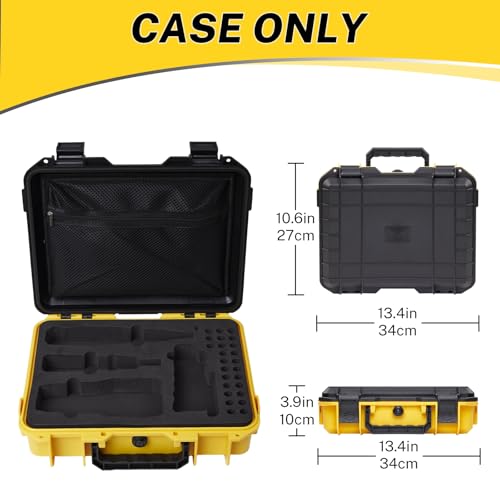 Hard Shell Case for Klein Tools VDV501-851 VDV500-123 VDV226-110 VDV427-300 | Portable Storage Holder for Network Tools Cable Tester for Scout Pro 3/ Wire Tracer and Accessories | Yellow Black