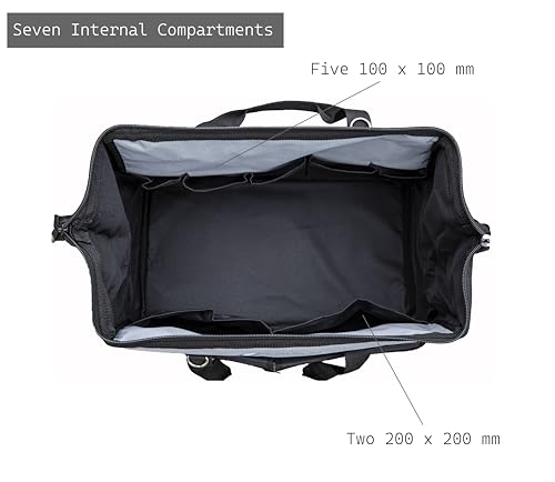 Glass Polish Large Tool Bag, Heavy Duty, Professional Waterproof Tool Bag 20''
