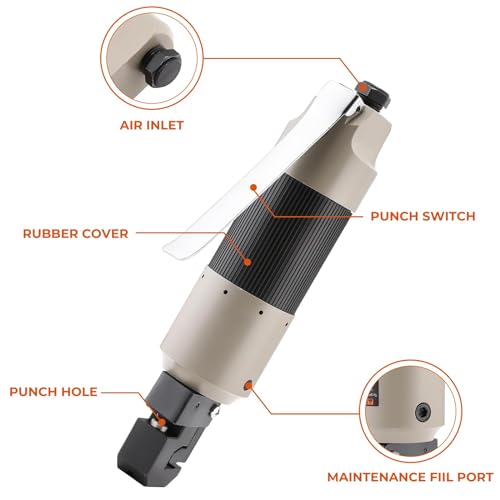 Pneumatic Straight Type Punch Flange Tool Body Air Hole Crimper Car Repair