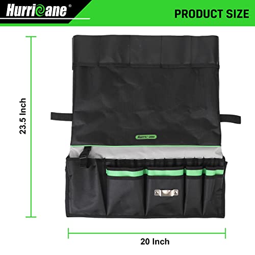 HURRICANE 5 Gallon Bucket Tool Bag Organizer, Garden Tool Caddy with 52 Pockets, Waterproof for Most Buckets (Pack of 2) 5 gallons (Pack of 2)
