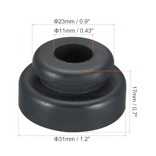 PATIKIL Refrigeration Compressor Rubber Mounting Feet, 8 Pack Foot Mount Anti Vibration Pad Replacement for Air Conditioner Refrigerator Electric Motor, Black