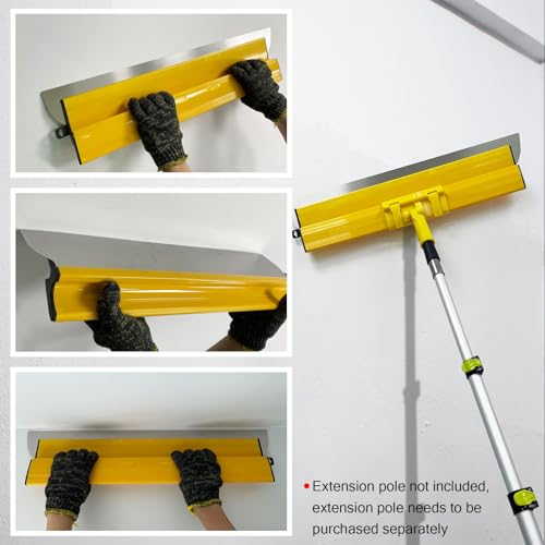 32 Inch Drywall Skimming Blade, 0.4mm Stainless Steel Blade 32", Yellow
