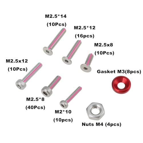 SING F LTD 108pcs Hex Socket Screw Washer Kit Compatible with Arrma 1/18 Granite Typhon Mojave Grom