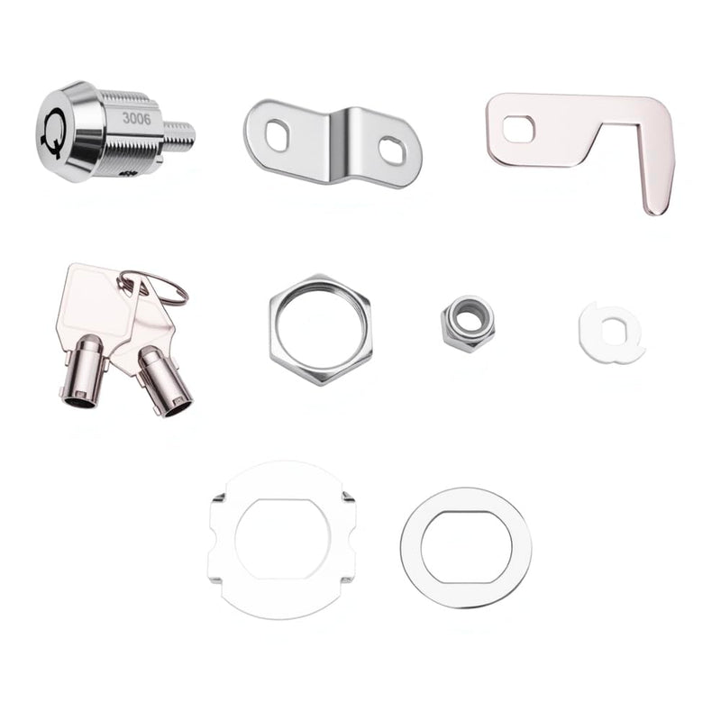 Toolbox Lock Tubular Cam Replacement Lock Hook Cam Keyed Alike (5/8 Inch, Chrome Finish, 5 Pack) Chrome Pack of 5 5/8 Inch