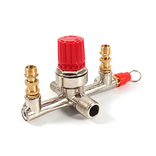 Air Compressor Regulator Valve Double Outlet Zinc Alloy Base Part for Switch