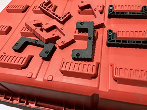 NyVoozy for Milwaukee Packout Cleats, 20+16PCS Cleat 'n' Feet Cleats Compatible with Milwaukee Packout System, MountTool Box Storage System Anywhere